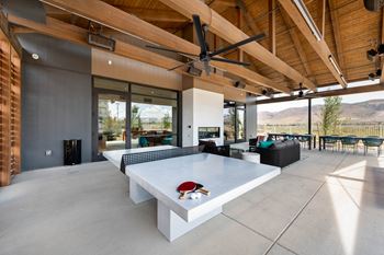 Patio lounge with ping pong & bbq grills